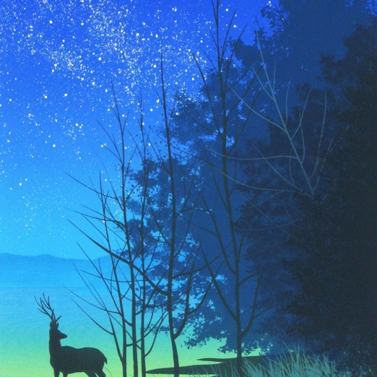 千住博の絵画作品　タイトルは、風